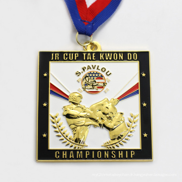 Médaille Tae Kwon Do en métal personnalisé en gros